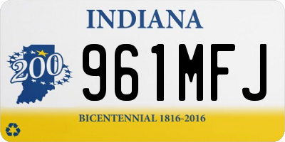 IN license plate 961MFJ