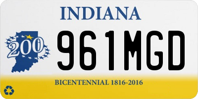 IN license plate 961MGD