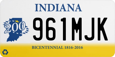 IN license plate 961MJK
