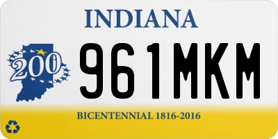 IN license plate 961MKM