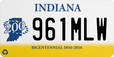 IN license plate 961MLW