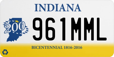 IN license plate 961MML