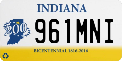 IN license plate 961MNI