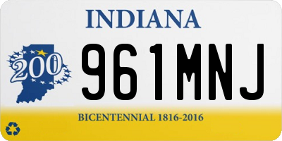 IN license plate 961MNJ