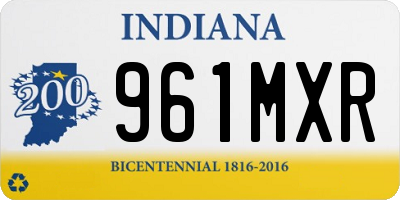 IN license plate 961MXR