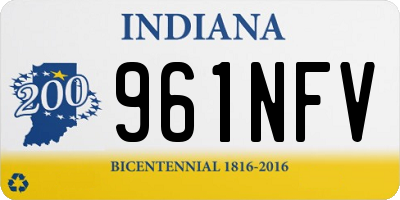IN license plate 961NFV