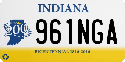 IN license plate 961NGA
