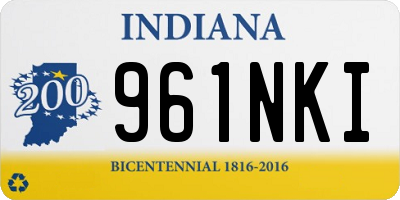 IN license plate 961NKI