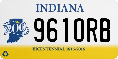 IN license plate 961ORB