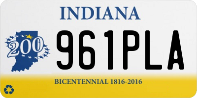 IN license plate 961PLA