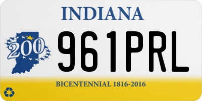 IN license plate 961PRL