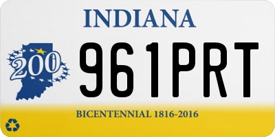 IN license plate 961PRT