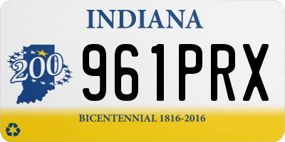IN license plate 961PRX