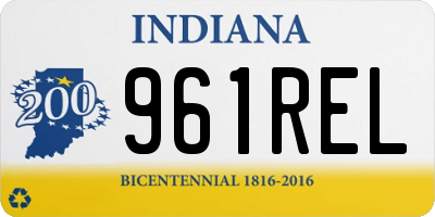 IN license plate 961REL