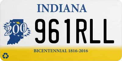 IN license plate 961RLL