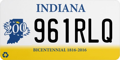 IN license plate 961RLQ