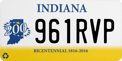 IN license plate 961RVP