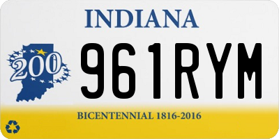 IN license plate 961RYM