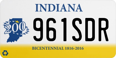 IN license plate 961SDR