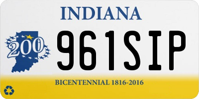 IN license plate 961SIP