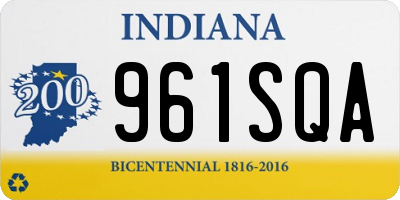 IN license plate 961SQA
