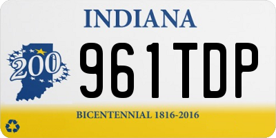 IN license plate 961TDP