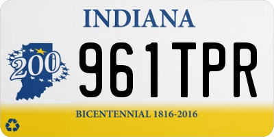 IN license plate 961TPR