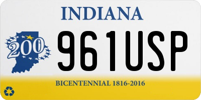IN license plate 961USP