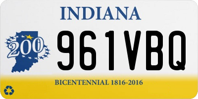 IN license plate 961VBQ