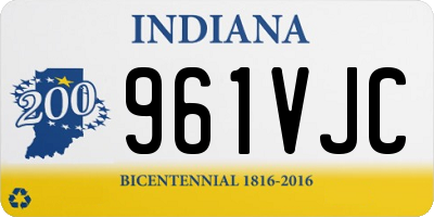 IN license plate 961VJC