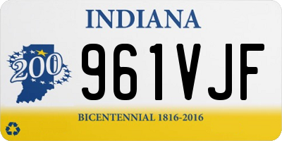 IN license plate 961VJF