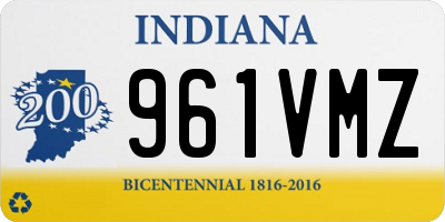 IN license plate 961VMZ