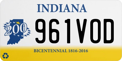 IN license plate 961VOD