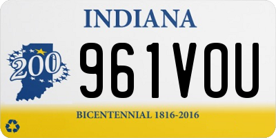 IN license plate 961VOU