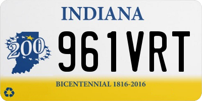 IN license plate 961VRT