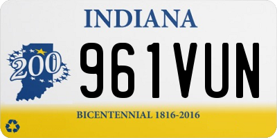 IN license plate 961VUN