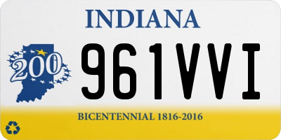 IN license plate 961VVI