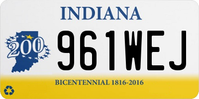 IN license plate 961WEJ