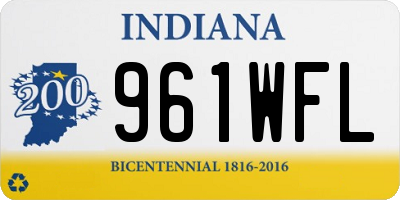 IN license plate 961WFL