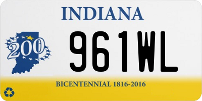 IN license plate 961WL