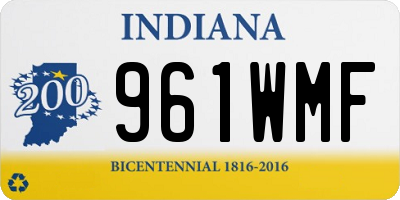 IN license plate 961WMF