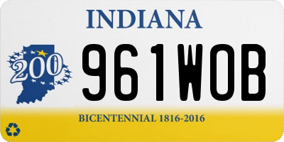 IN license plate 961WOB