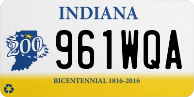 IN license plate 961WQA