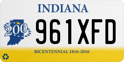 IN license plate 961XFD