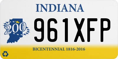 IN license plate 961XFP