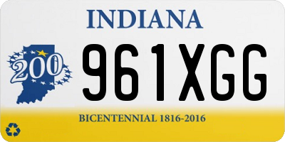 IN license plate 961XGG