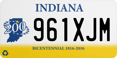 IN license plate 961XJM
