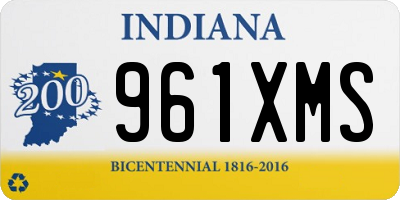 IN license plate 961XMS