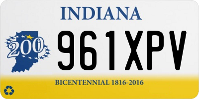 IN license plate 961XPV