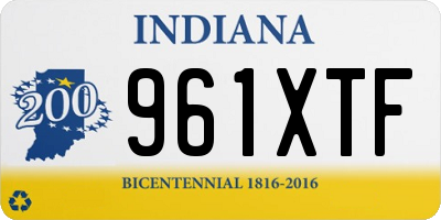 IN license plate 961XTF